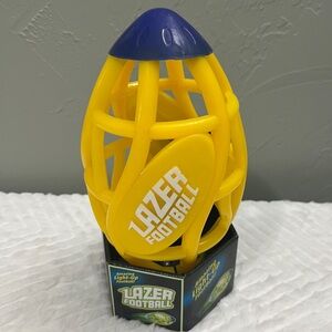 Lazer Lightup Football Glow Rubber Toy nwt